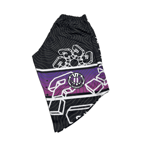 Tipped Harem Shorts - Zippered Pockets