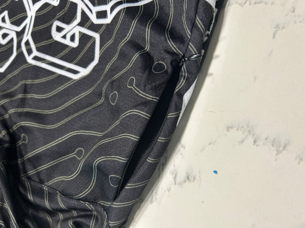 Tipped Harem Shorts - Zippered Pockets