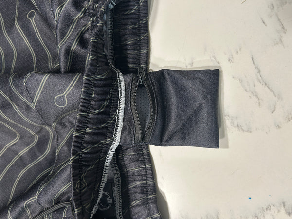 Tipped Harem Shorts - Zippered Pockets