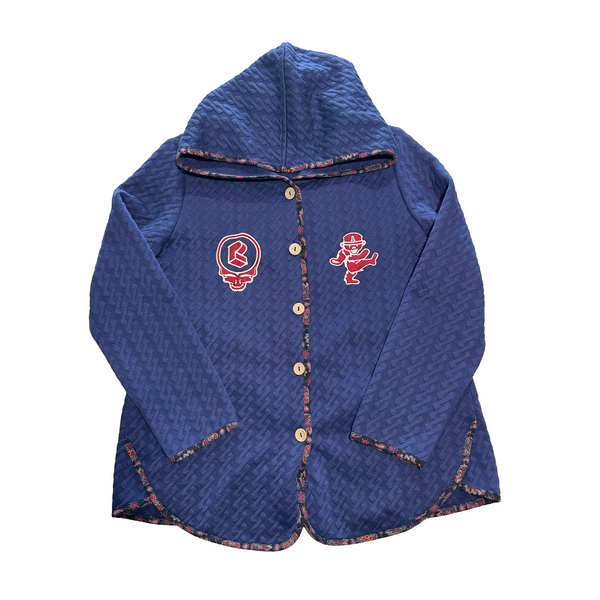 PL - Heady Woven Textured Button Up Hoodie