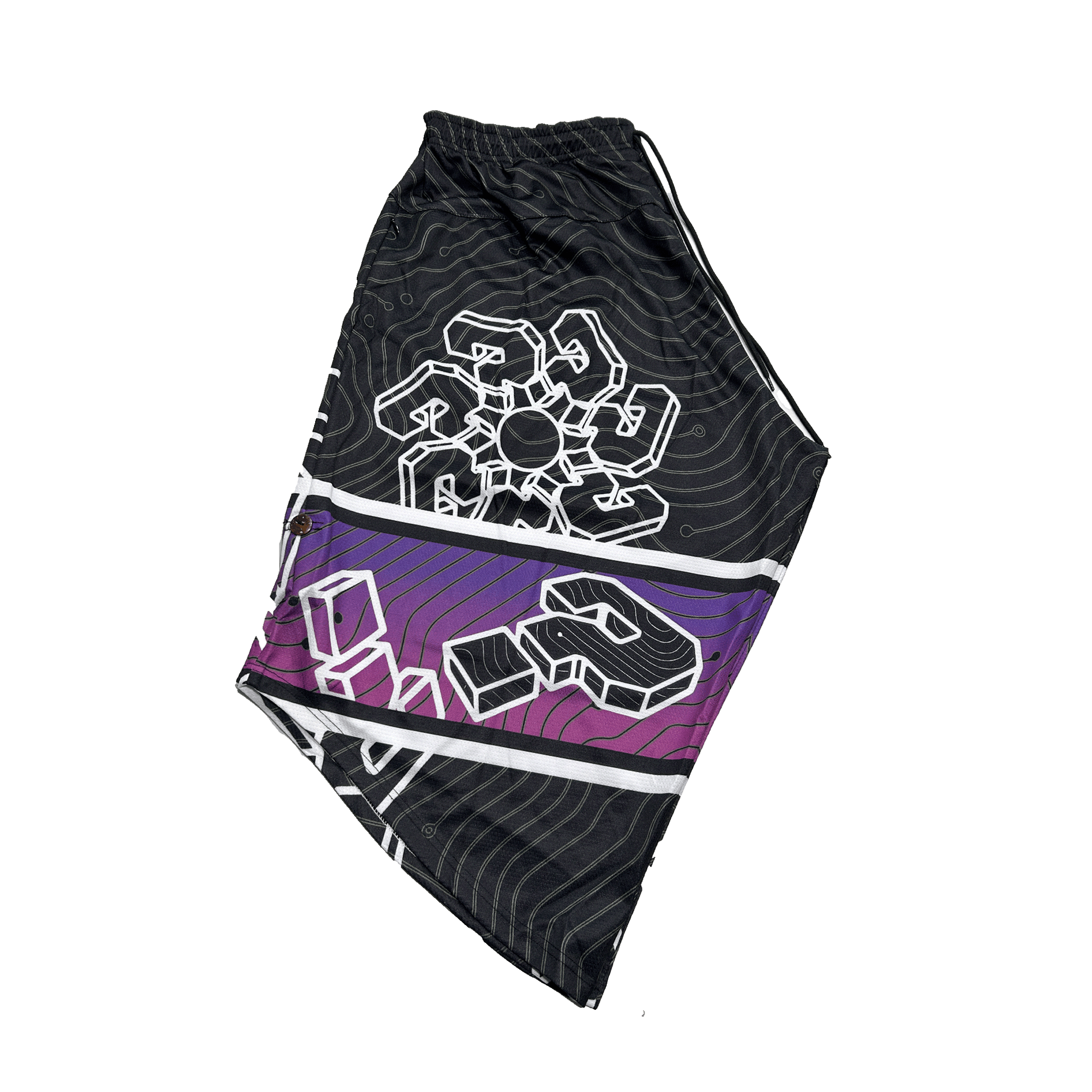Tipped Harem Shorts - Zippered Pockets