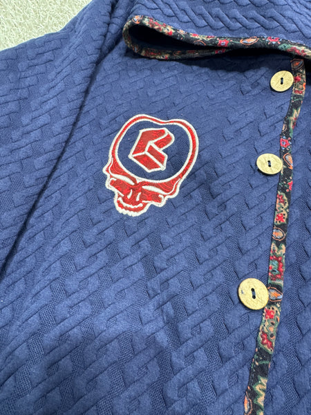 PL - Heady Woven Textured Button Up Hoodie