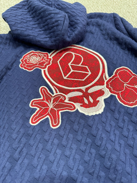 PL - Heady Woven Textured Button Up Hoodie