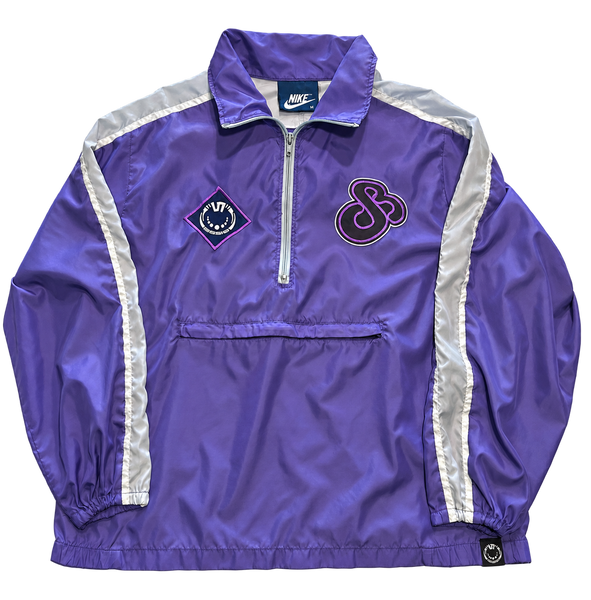 dB Purple quarter-zip windbreaker women's size M front in normal light