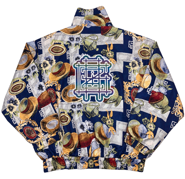 Griz Tea Time Windbreaker upcycled back view