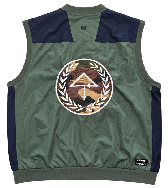 Of The Trees Golf Vest upcycled back view