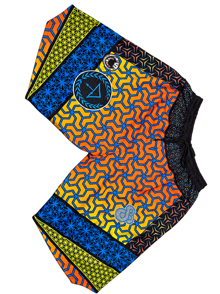 Full view of OTT and dB Hot Radiant 3/4 Harem Pants on a transparent background