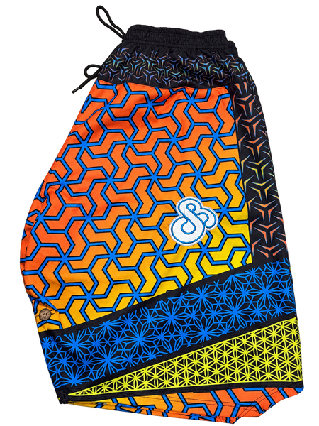 Second side view of OTT and dB Hot Radiant 3/4 Harem Pants on a transparent background