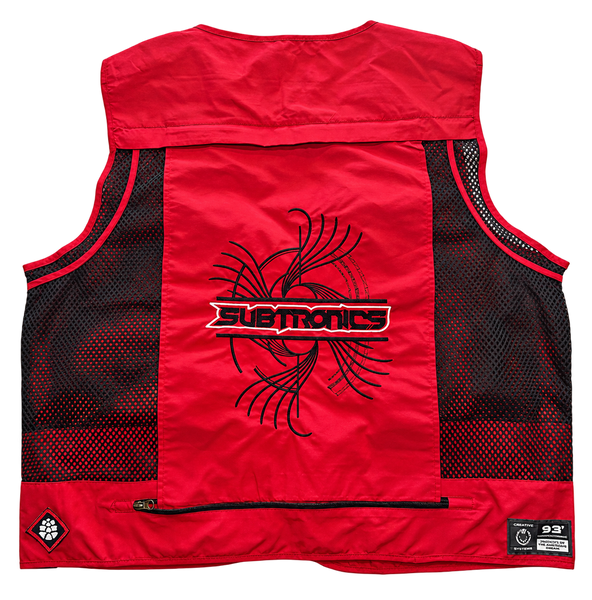 Subtronics Fibonacci Tactical Vest back with spiral embroidery and black mesh panels