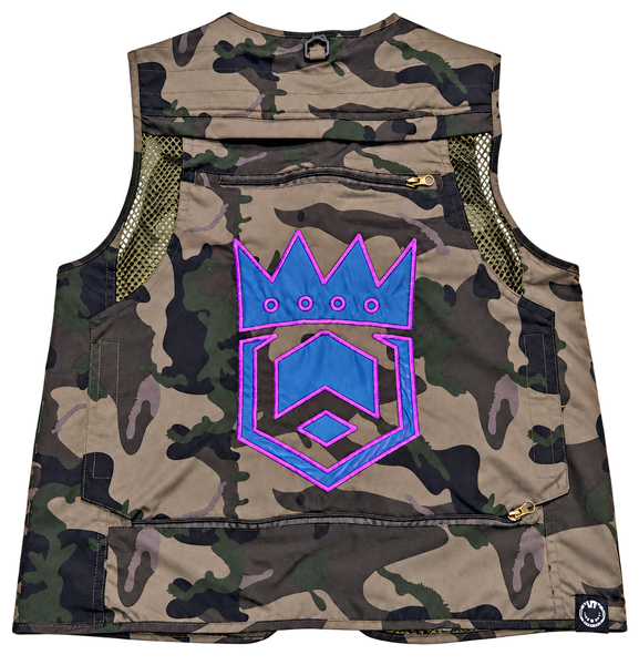 Supertask The First black camo tactical vest back view