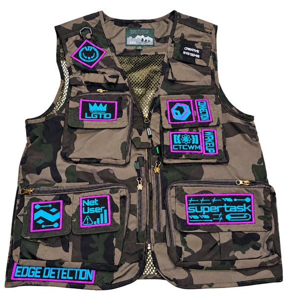 Supertask The First black camo tactical vest front view
